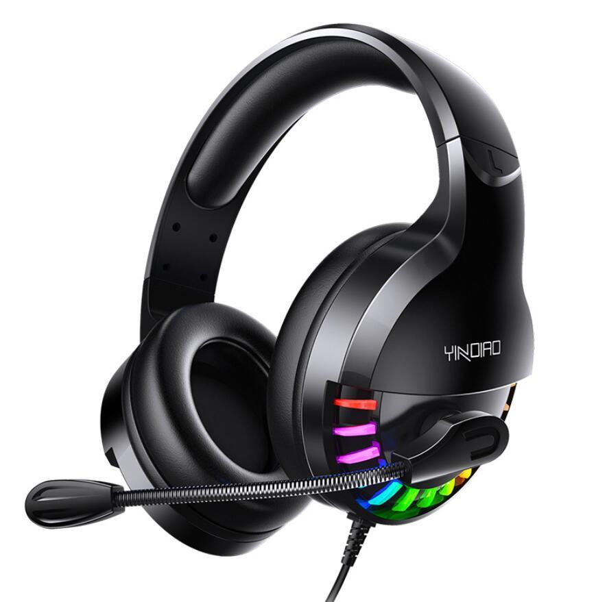 Wired Gaming Headset With MIcrophone Sound Card Line Control
