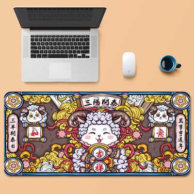 Oversized gaming mouse pad