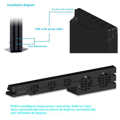 PS4 PRO Game Console Cooling Fan
